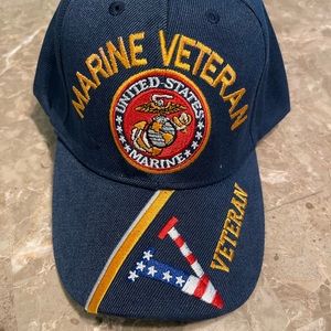 Marine Veteran Cap Blue